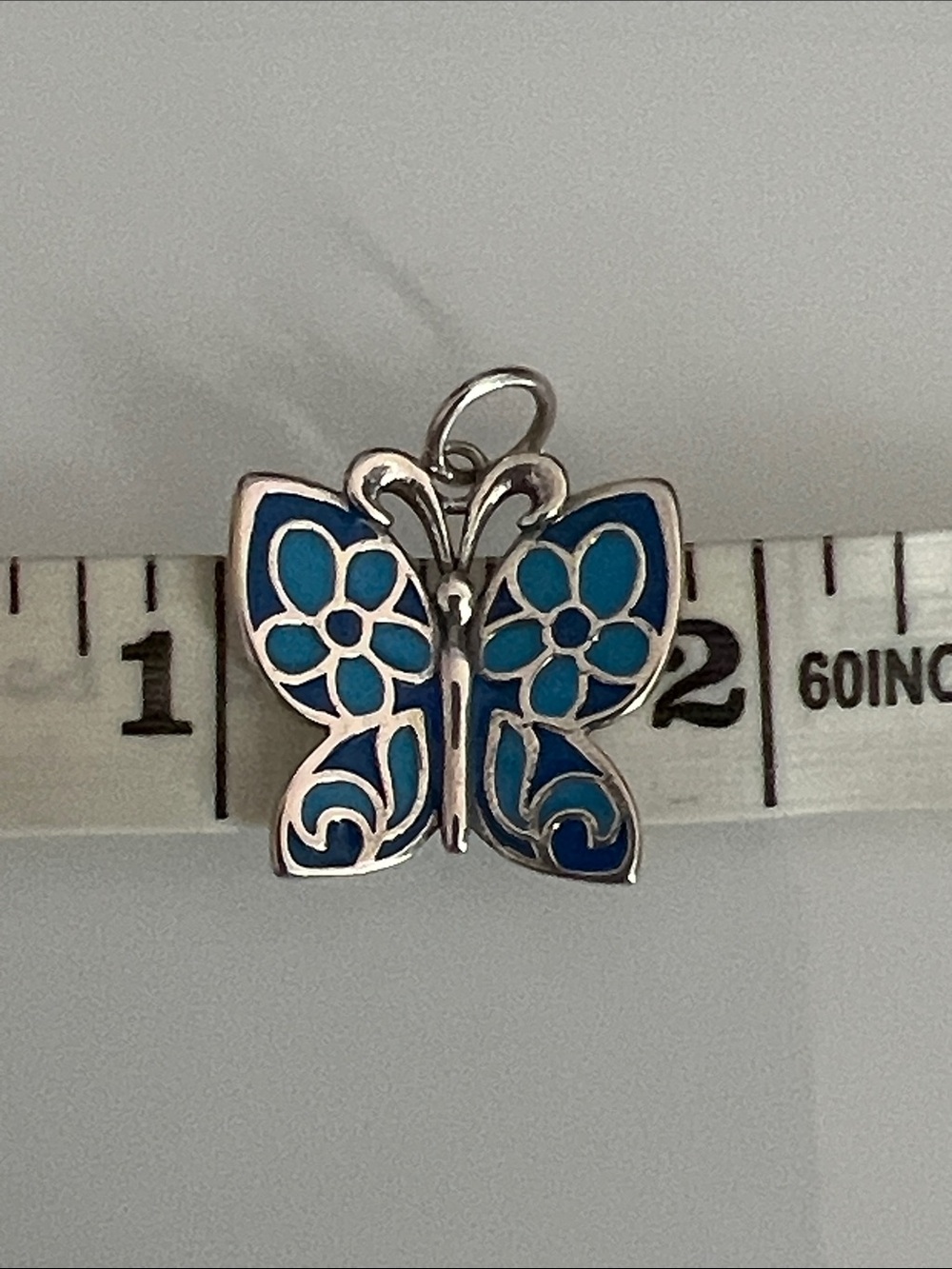 James Avery Blue Butterfly Enamel Pendant Necklace - Women's Jewelry - Picture 3 of 4